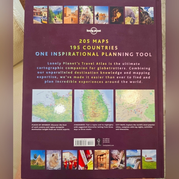The Travel Atlas by Lovely Planet Hardcover Book Published 2018 New - Picture 14 of 14